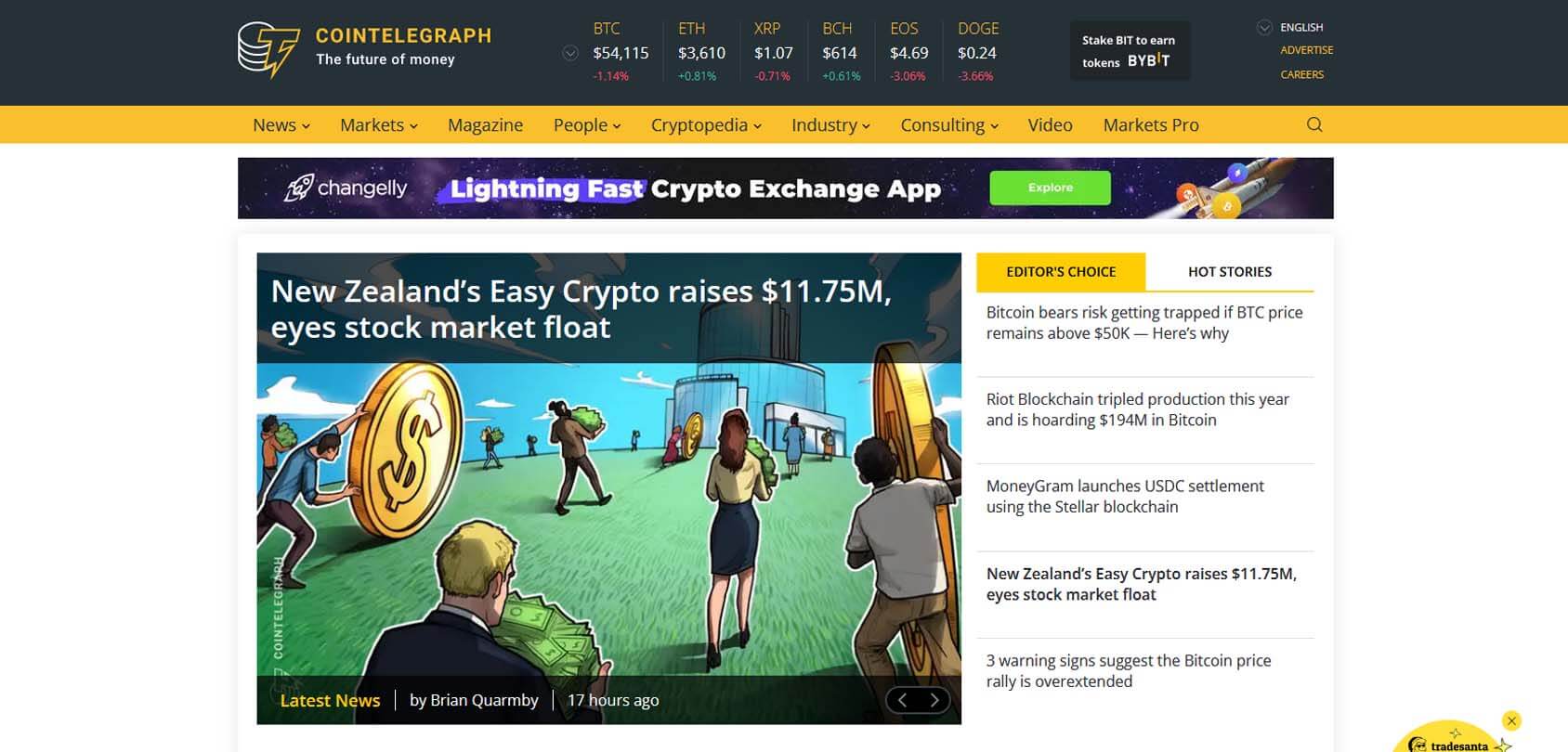 Cointelegraph Homepage