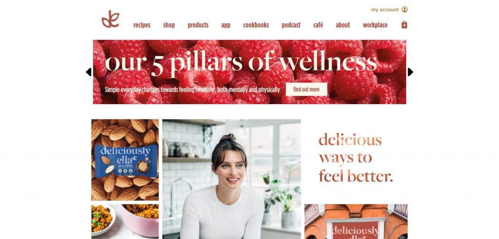 Deliciously Ella Homepage