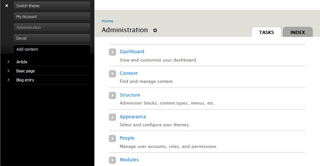 Drupal admin