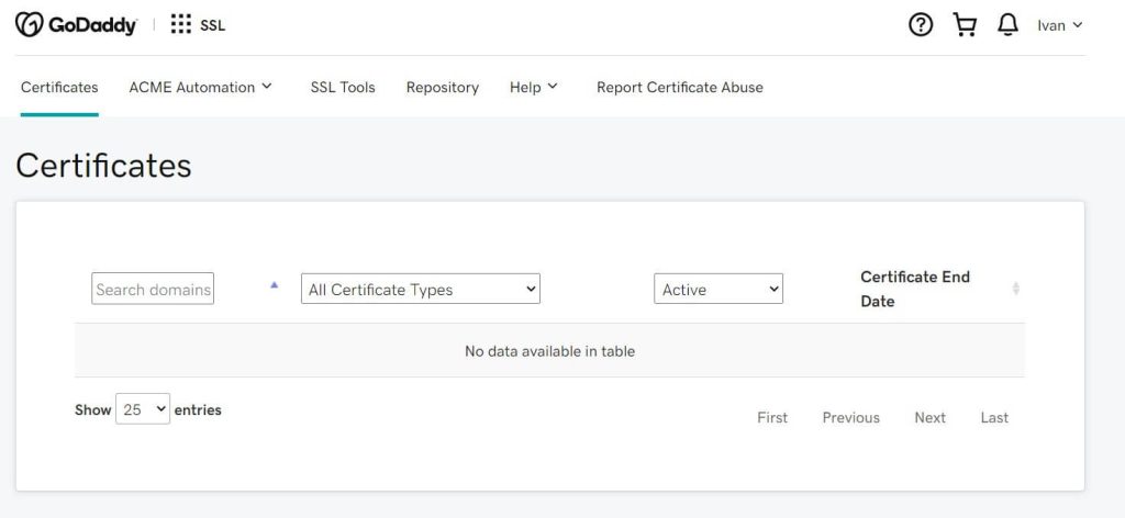 godaddy ssl certificate