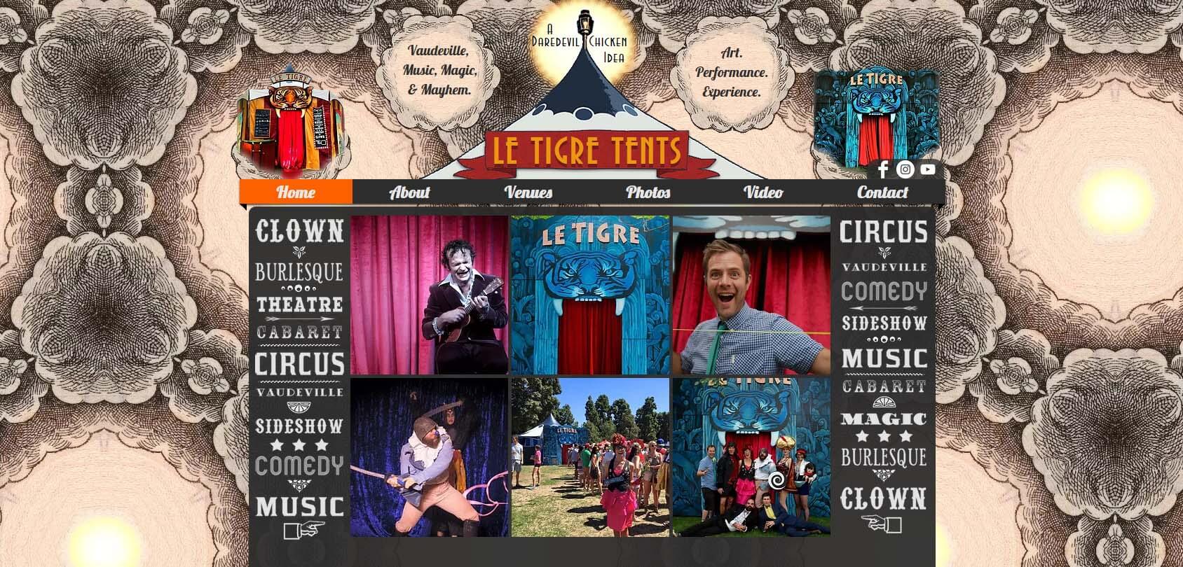 Le Tigre Tent Homepage