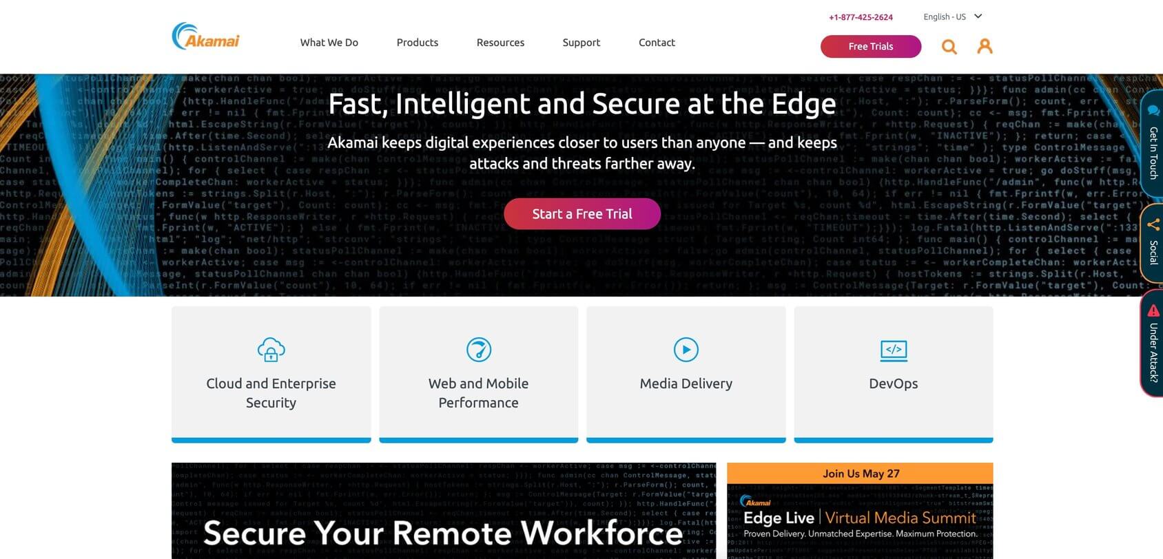 Akamai homepage