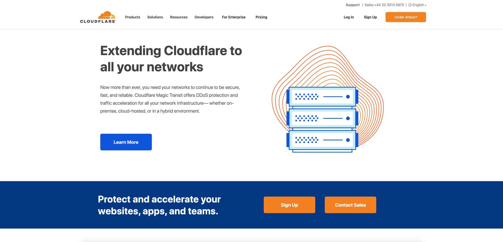 Cloudflare homepage