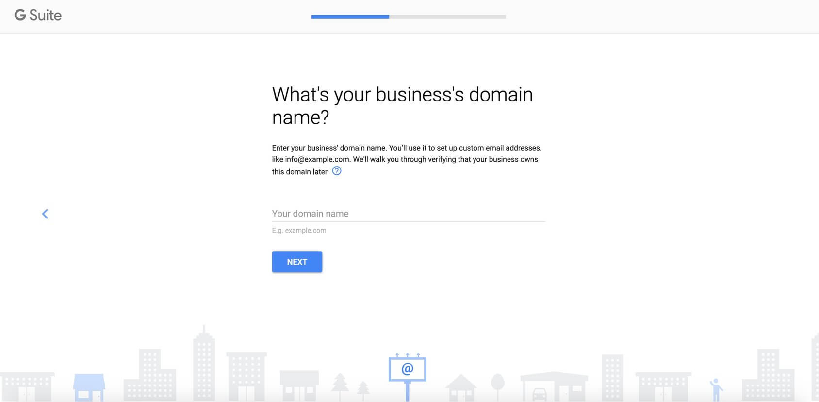 gsuite enter domain