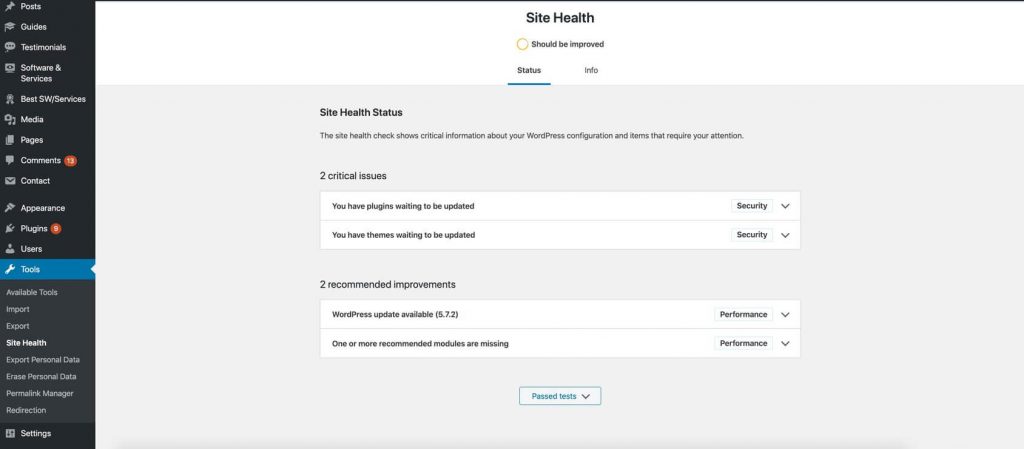 site health