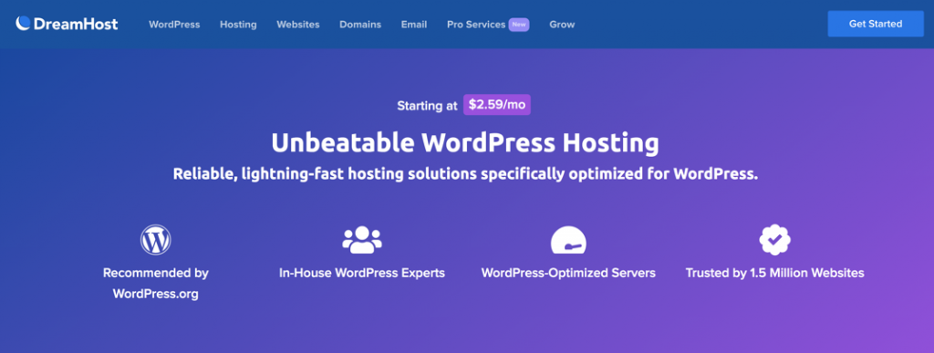 DreamHost WordPress hosting